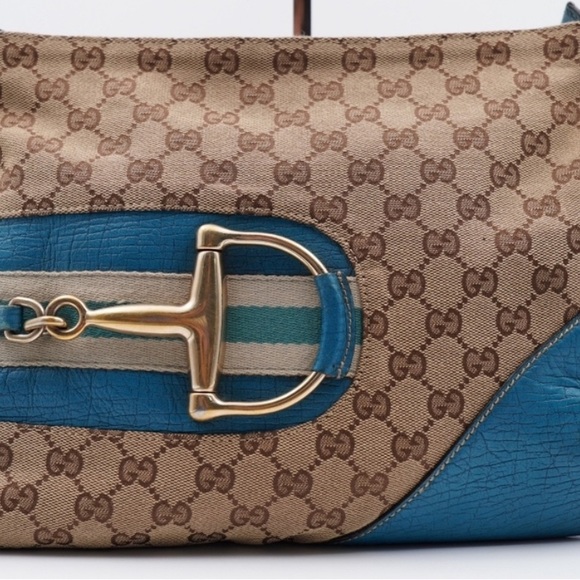Gucci Blue Horse bit  crossbody bag - Picture 2 of 15